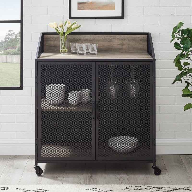 Sona Industrial Bar Cabinet