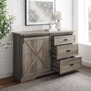 Sliding X Barn Door Buffet Sideboard & TV Stand