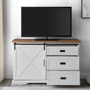Sliding X Barn Door Buffet Sideboard & TV Stand