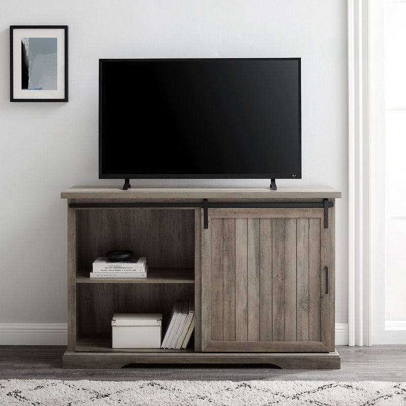 Sliding Grooved Door Buffet Sideboard & TV Stand