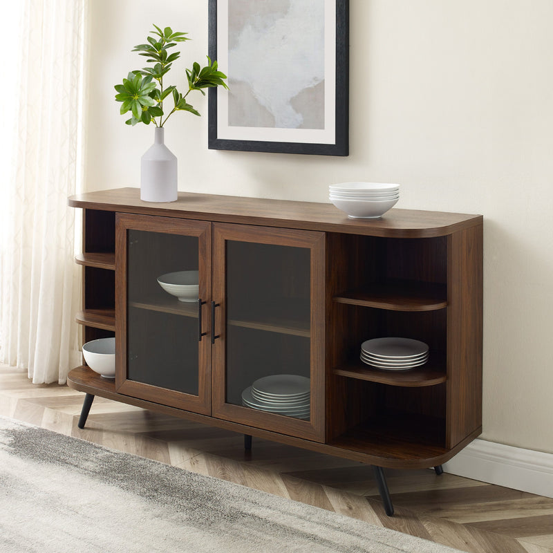 Franny 58" 2- Door Curved End Buffet Sideboard & TV Stand