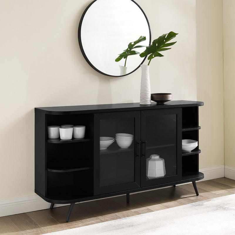 Franny 58" 2- Door Curved End Buffet Sideboard & TV Stand