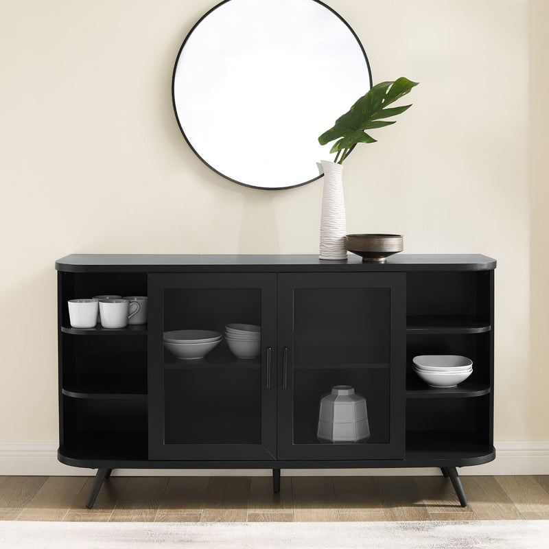 Franny 58" 2- Door Curved End Buffet Sideboard & TV Stand