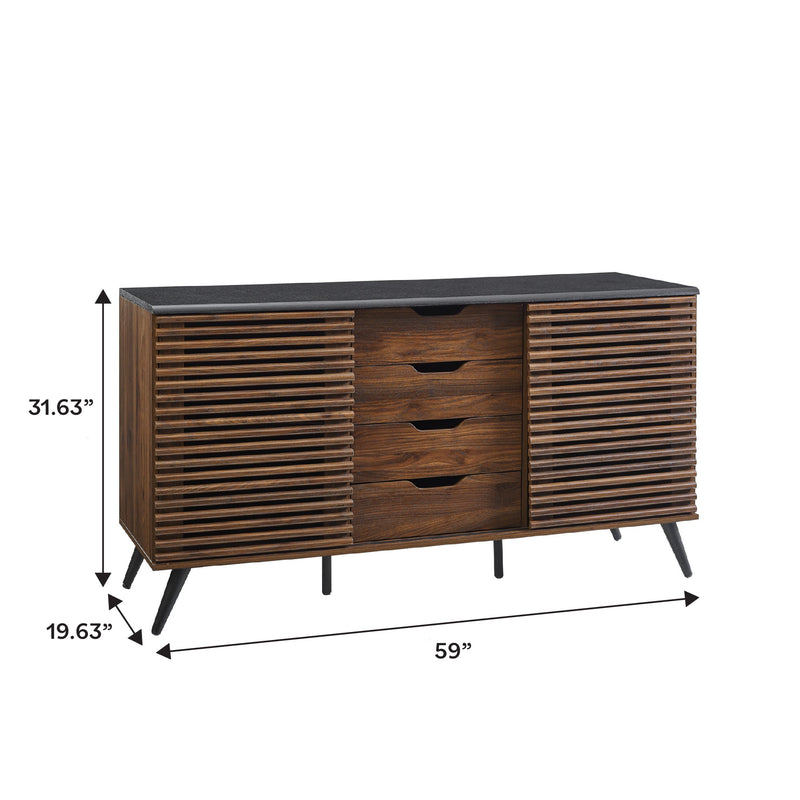 Havana Sliding Door Drawer Sideboard / TV Stand