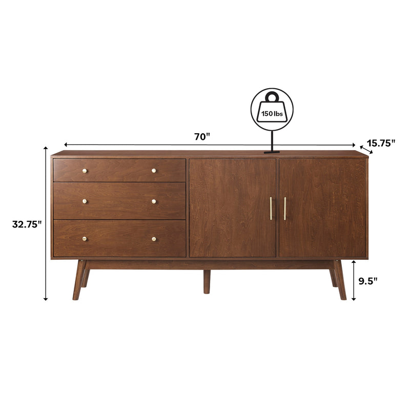 Mid-Century 70" Modern Console Buffet Sideboard