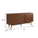 Mid-Century 70" Modern Console Buffet Sideboard