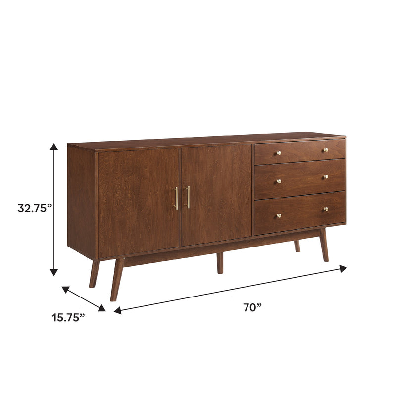 Mid-Century 70" Modern Console Buffet Sideboard