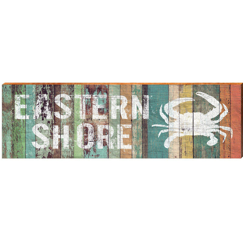 Eastern Shore Crab Wooden Sign | Wall Art Print on Real Wood 