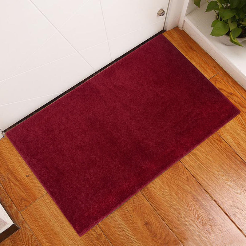 Sussex Home, Landing Rug, Slip Resistant Indoor Carpets Includes Adhesive Tape  2' x 3'-Solid Collection |Red