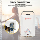 Camplux 8L Portable Gas Hot Water Heater w/ 4.3L Pump & Sink Sprayer & Shower Stand