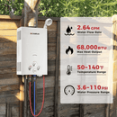 Camplux BW264 Camping Water Heater Propane