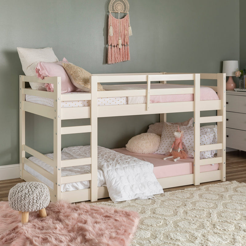 Cottage Classic Bunk Beds Jr. Twin Over Twin Solid Wood