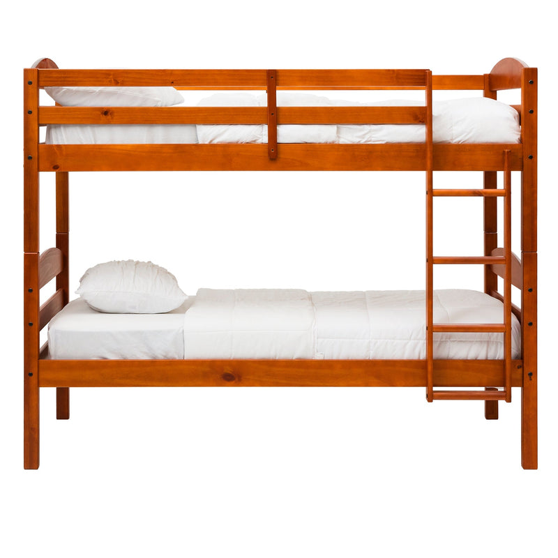 Carolina Transitional Solid Wood Twin-over-Twin Bunk Bed