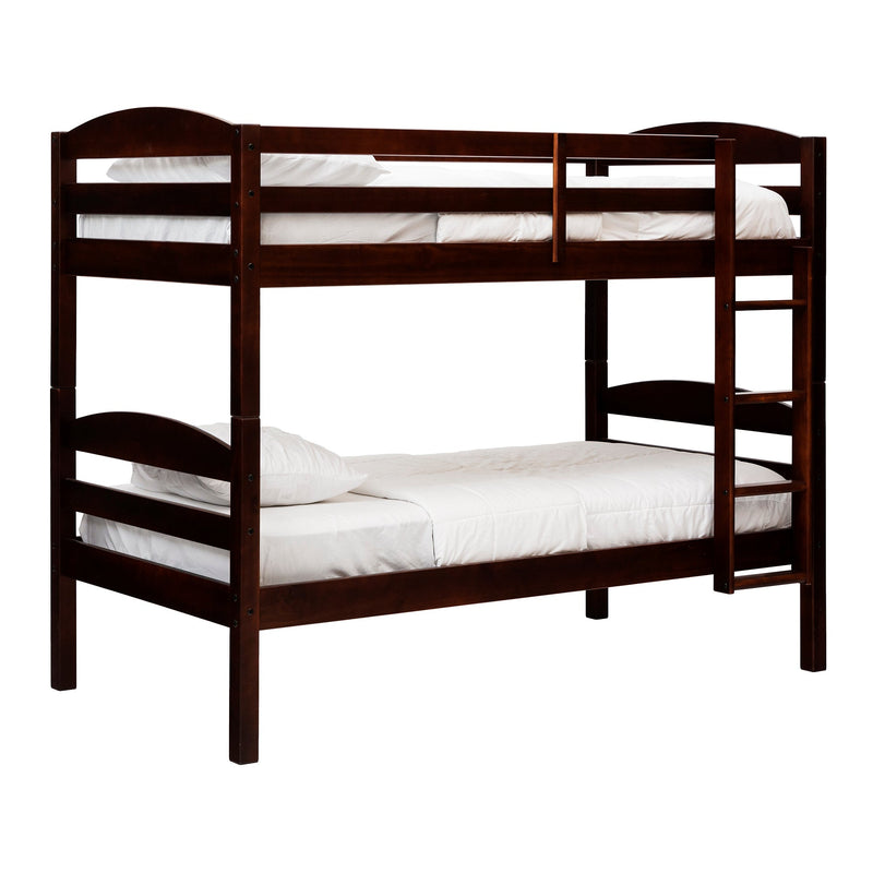 Carolina Transitional Solid Wood Twin-over-Twin Bunk Bed