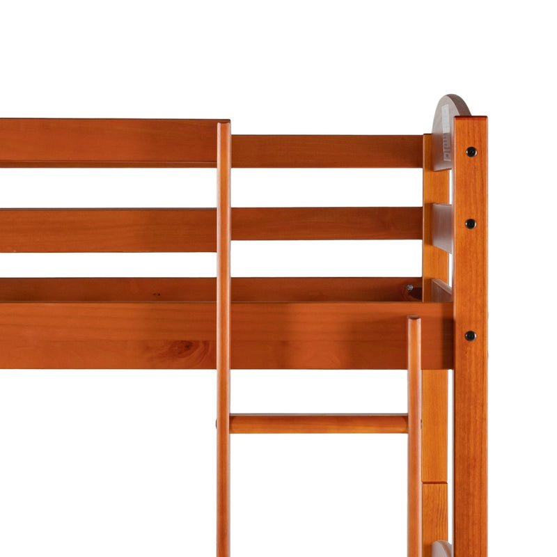 Carolina Transitional Solid Wood Twin-over-Twin Bunk Bed