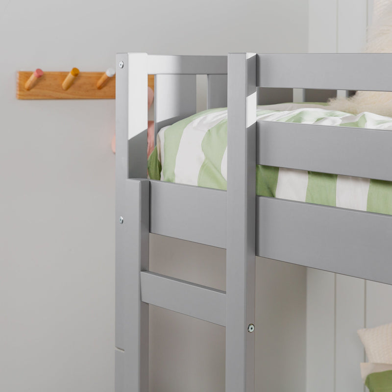 Twin Over Twin Solid Wood Slat Bunk Bed
