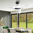 54" DC Motor 6 Speed Black Ceiling Fan