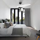 54" DC Motor 6 Speed Black Ceiling Fan