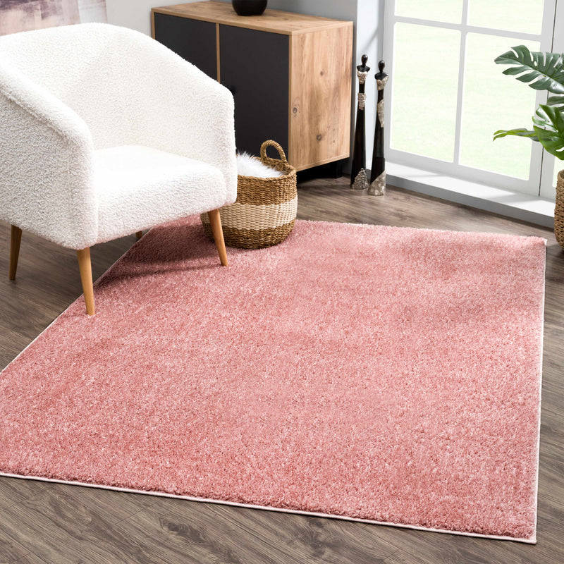 Judy Pink  Plush Washable Area Rug - Clearance
