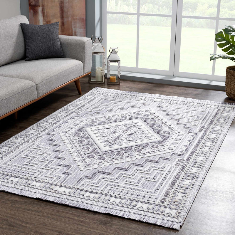 Alya Charcoal Textured Area Rug