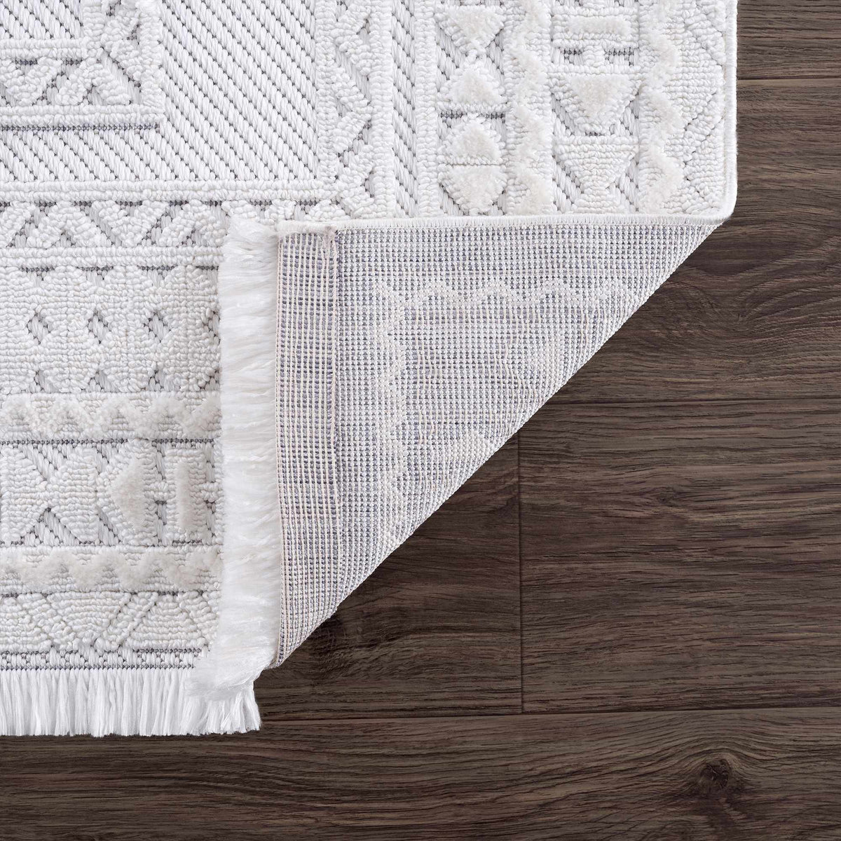 Alya White Fringe Rug, photo 7 of 18