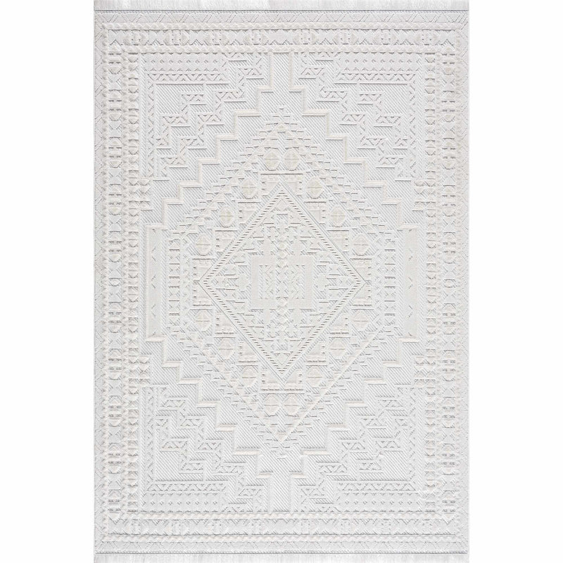 Alya Textured Medallion Fringed Rug - Limited Edition