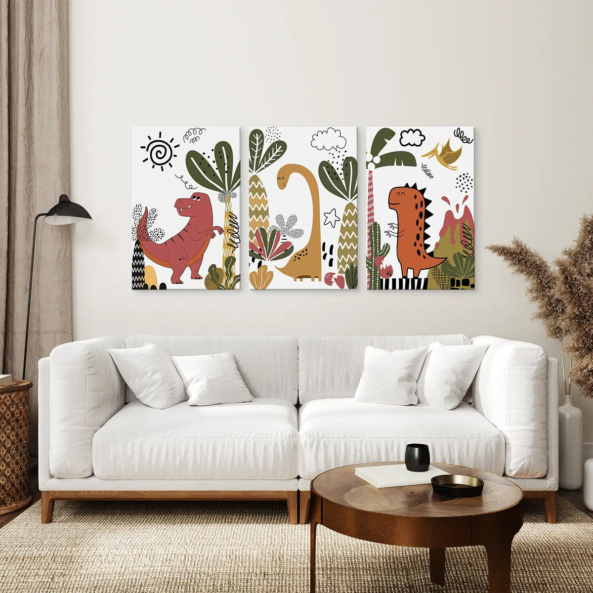 Cute Dino Prints Set Boys Nursery Wall Art Decor, photo 2 of 10