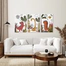 Cute Dino Prints Set Boys Nursery Wall Art Decor by Wall Art Set