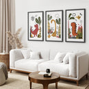 Cute Dino Prints Set Boys Nursery Wall Art Decor by Wall Art Set