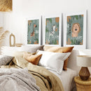 Baby Giraffe, Zebra, Lion Nursery Wall Decor by Wall Art Set