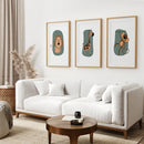 Cute Safari Baby Animals Set of 3 Art Prints by Wall Art Set