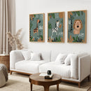 Baby Giraffe, Zebra, Lion Nursery Wall Decor by Wall Art Set
