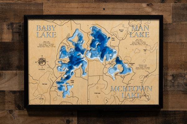 Baby, Man, and McKeown Lake in Cass County, Minnesota