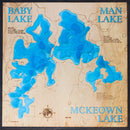 Baby, Man, and McKeown Lake in Cass County, Minnesota by Horn Dog Maps
