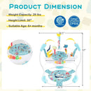Baby Activity Center Height Adjustable Baby Bouncing Saucer with Interactive Toys by LJGDeals