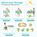 5-in-1 Baby Activity Center Interactive Bounce Seat with Removable Toys-Blue