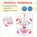 Baby Activity Center Height Adjustable Baby Bouncing Saucer with Interactive Toys by LJGDeals