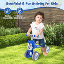Baby Balance Bike No Pedal Lightweight Infant 4 Wheels Baby Bicycle-Blue by LJGDeals