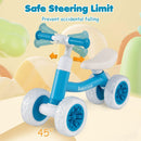 Baby Balance Bike with Adjustable Handlebar and Seat with Lighting Wheels by LJGDeals