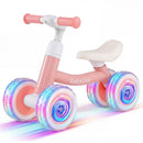 Baby Balance Bike with Adjustable Handlebar and Seat with Lighting Wheels by LJGDeals