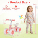 Baby Balance Bike with Adjustable Handlebar and Seat with Lighting Wheels by LJGDeals