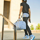 Baby Blue Leather Sling Bag