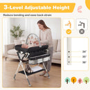 Baby Changing Table Foldable Diaper Changing Station with Storage Bag and Shelf