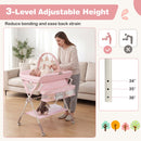 Baby Changing Table Foldable Diaper Changing Station with Storage Bag and Shelf