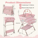 Baby Changing Table Foldable Diaper Changing Station with Storage Bag and Shelf by LJGDeals