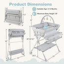Baby Changing Table Foldable Diaper Changing Station with Storage Bag and Shelf