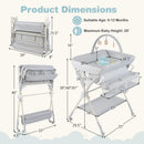 Baby Changing Table Foldable Diaper Changing Station with Storage Bag and Shelf by DirectDeals