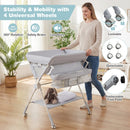 Baby Changing Table Foldable Diaper Changing Station with Storage Bag and Shelf