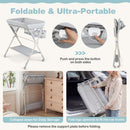 Baby Changing Table Foldable Diaper Changing Station with Storage Bag and Shelf