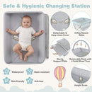 Baby Changing Table Foldable Diaper Changing Station with Storage Bag and Shelf